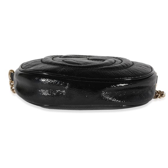 Gucci Black Patent Leather Mini Soho Chain Bag - Picture 7 of 9